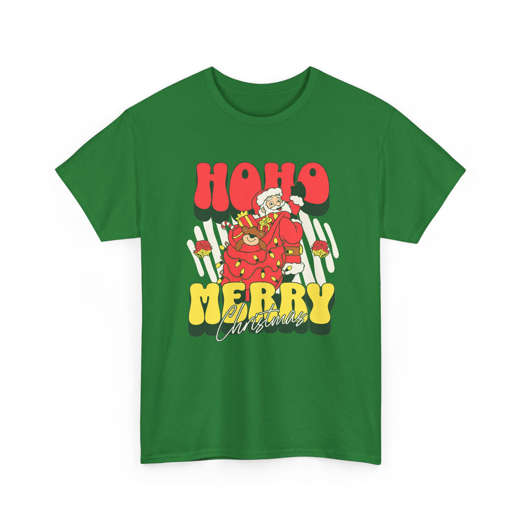 Retro Santa Christmas Shirt, Ho Ho Merry Christmas Tee, Vintage Holiday Graphic T-Shirt, Cute Santa Claus Gift