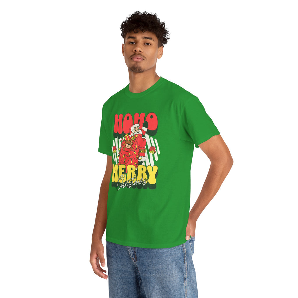Retro Santa Christmas Shirt, Ho Ho Merry Christmas Tee, Vintage Holiday Graphic T-Shirt, Cute Santa Claus Gift