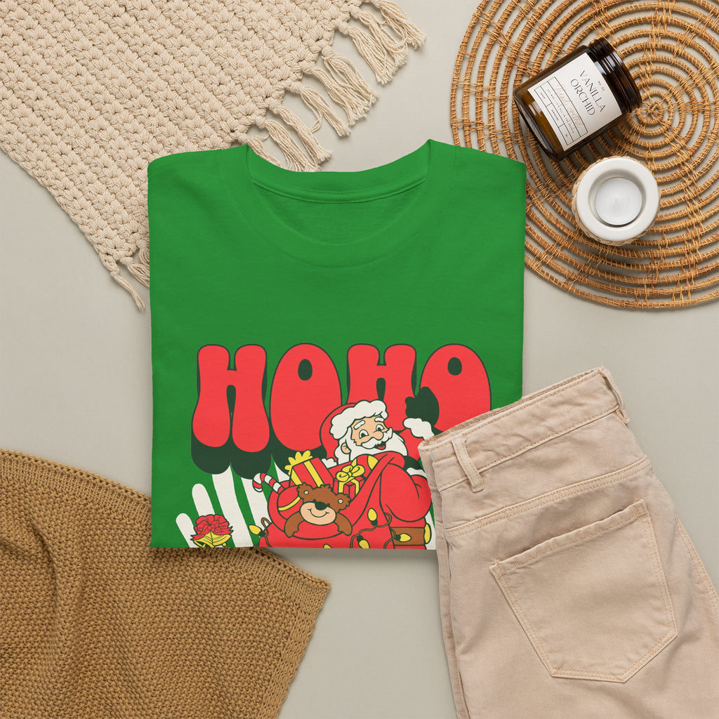 Retro Santa Christmas Shirt, Ho Ho Merry Christmas Tee, Vintage Holiday Graphic T-Shirt, Cute Santa Claus Gift
