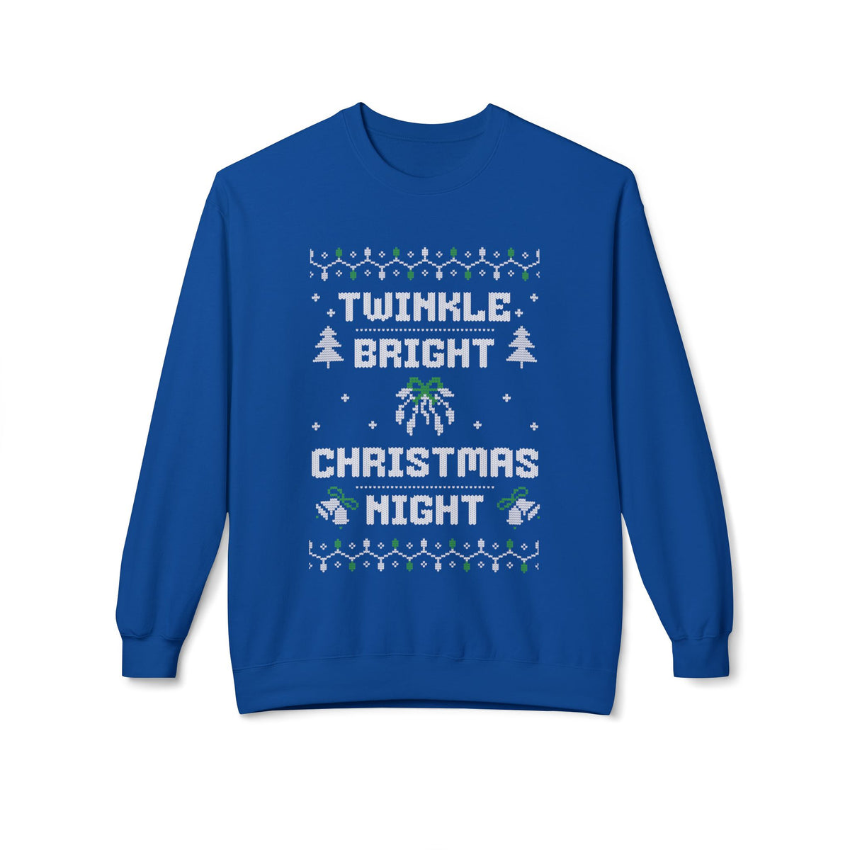 Twinkle Bright Christmas Night Unisex Sweatshirt, Casual Streetwear, Gift for Birthdays, Unisex Crewneck, Trendy Outfit