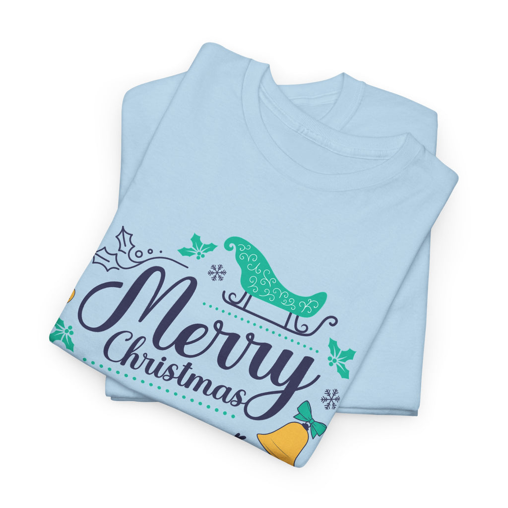 Merry Christmas Shirt, Elegant Holiday Graphic Tee, Festive Christmas Typography T-Shirt, Cute Winter Holiday Gift