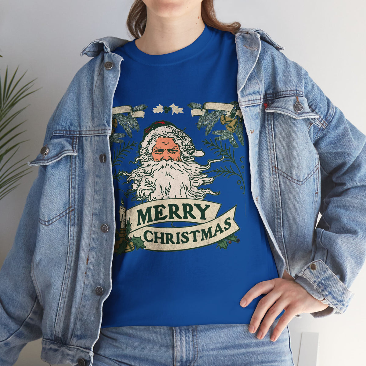Vintage Santa Christmas Shirt, Retro Merry Christmas Tee, Old Fashioned Santa Graphic T-Shirt, Nostalgic Holiday Gift