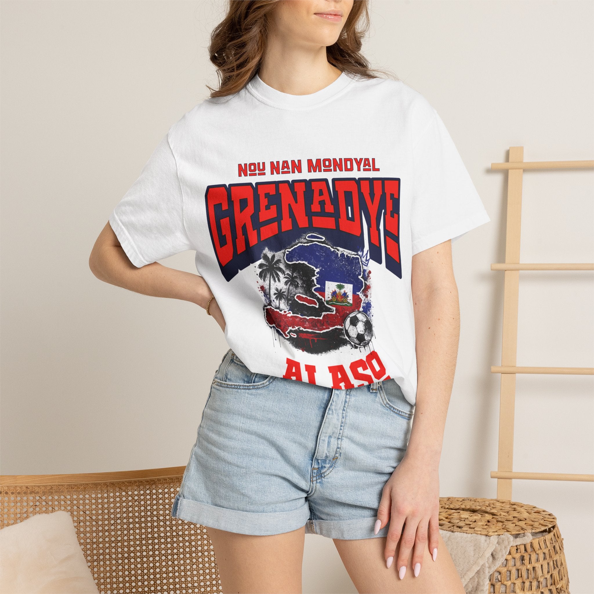 Nou Nan Mondyal T-shirt Grenadye Alaso - Koleksyon 2026