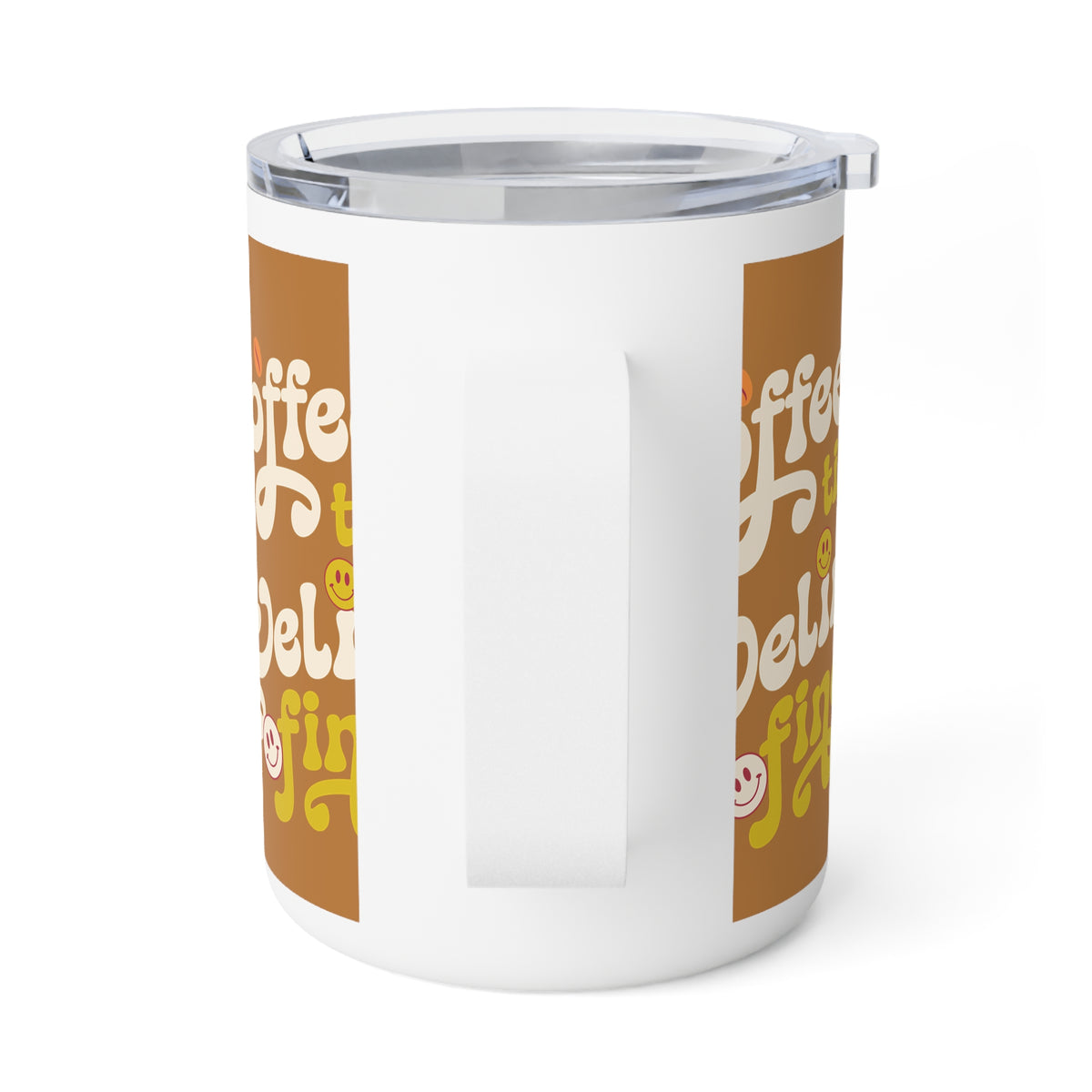 Light Brown Coffe Mug- Drinkware for Coffee Lovers, 10oz Insulated Design