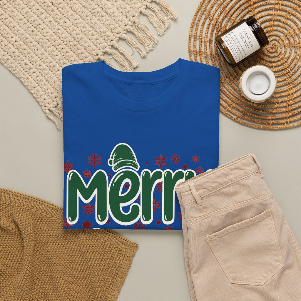 Merry and Bright Christmas Shirt, Retro Holiday Graphic Tee, Vintage Christmas T-Shirt, Festive Xmas Gift