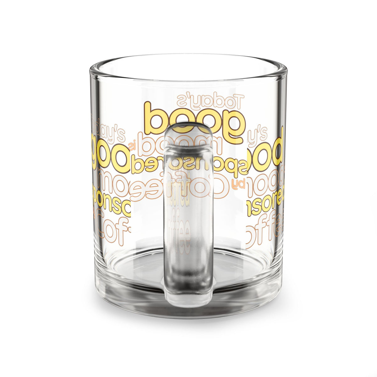 Good Mood Coffee Mug - 10oz Glass Mug, Fun Drinkware for Coffee Lovers, Perfect Gift for Holidays, Home Office Decor, Coffee Humor