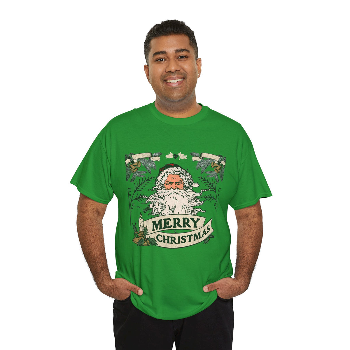 Vintage Santa Christmas Shirt, Retro Merry Christmas Tee, Old Fashioned Santa Graphic T-Shirt, Nostalgic Holiday Gift