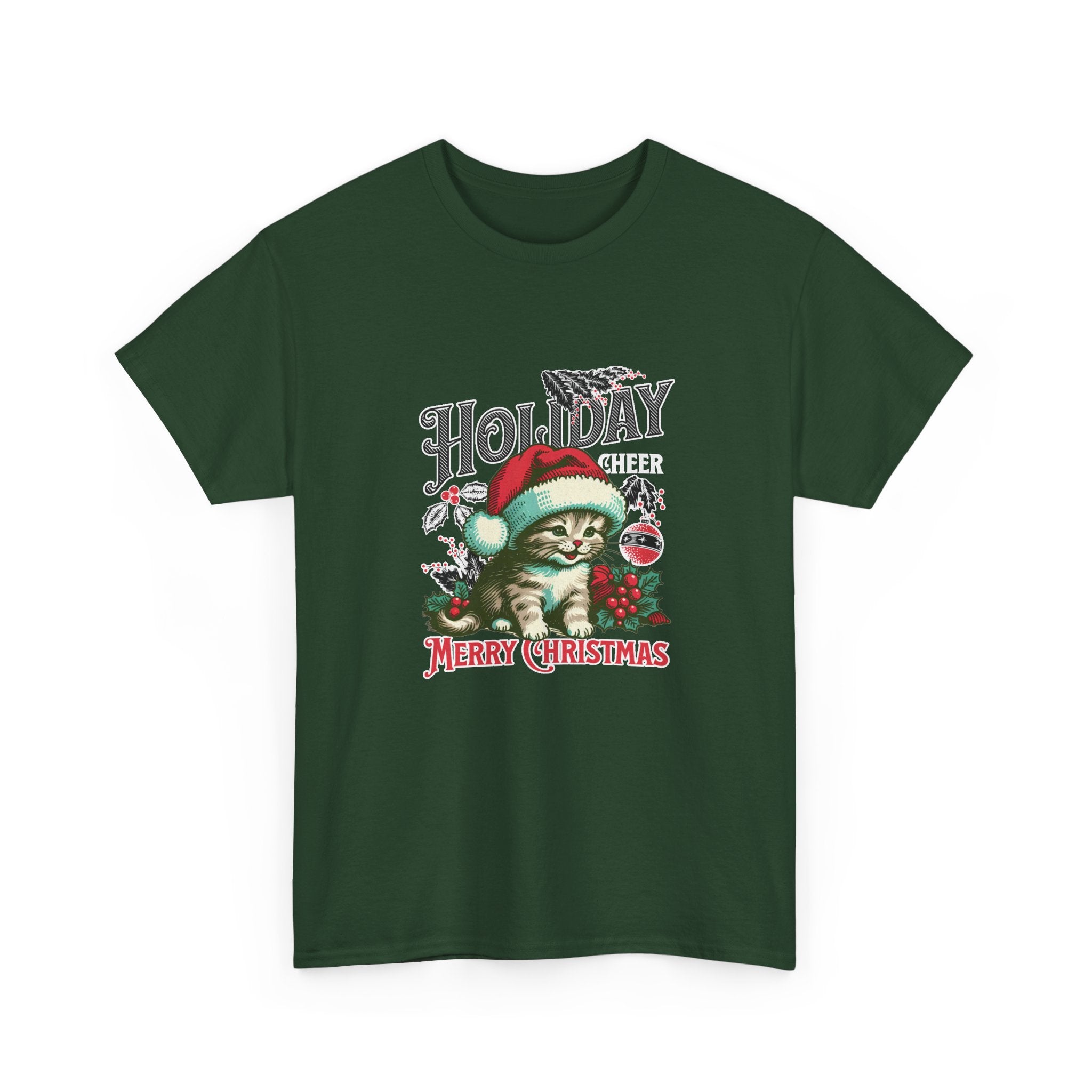 Christmas Peace & Love Holiday T-Shirt — Festive Floral Christmas Graphic Tee