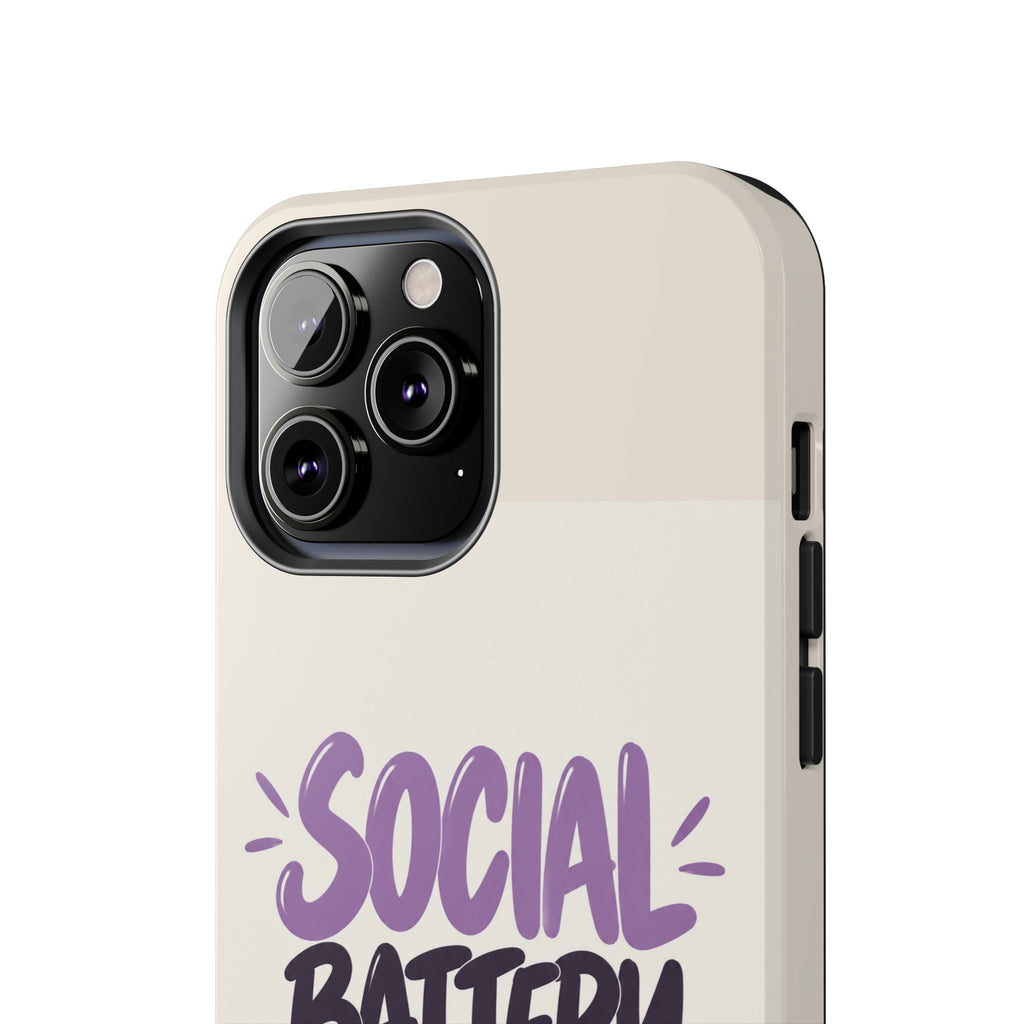 Social Battery: 2% — Funny Introvert Tough Phone Case