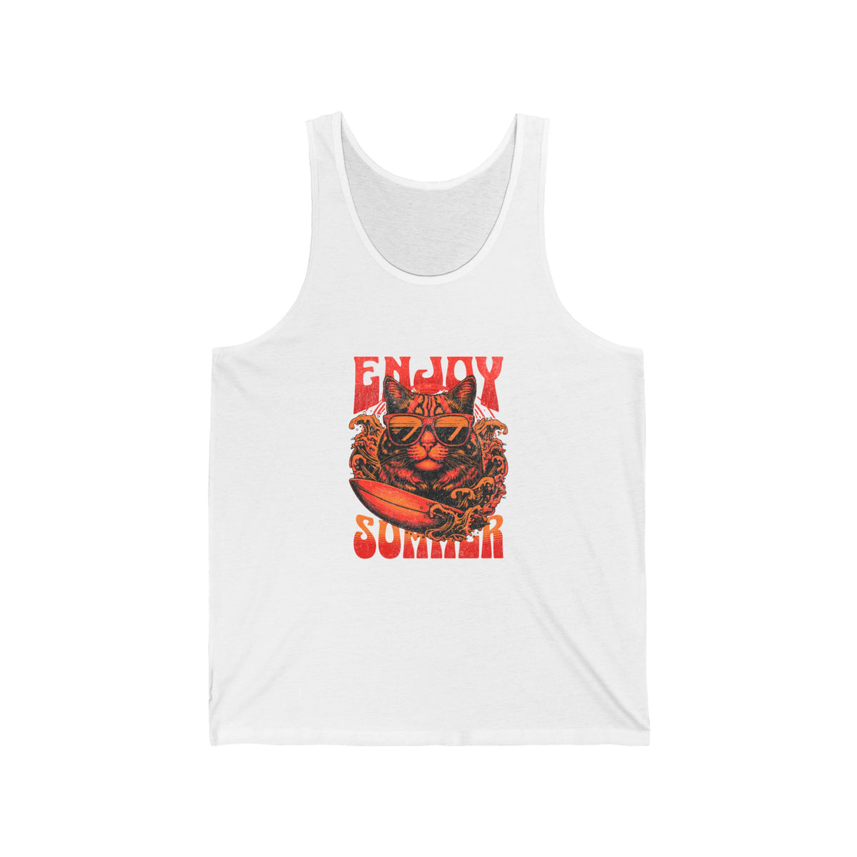 Enjoy Summer Unisex Jersey Tank - Summer Essential, Beachwear, Vacation Outfit, Gift for Sun Lovers, Pool Party Top