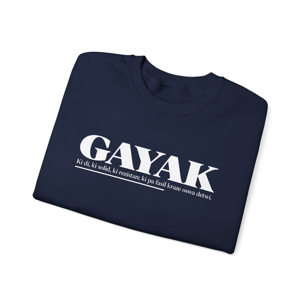 GAYAK Haitian Creole Definition Gen Z Crewneck Sweatshirt