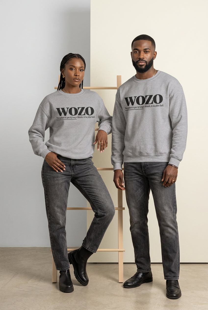 WOZO Haitian Creole Definition Gen Z Crewneck Sweatshirt