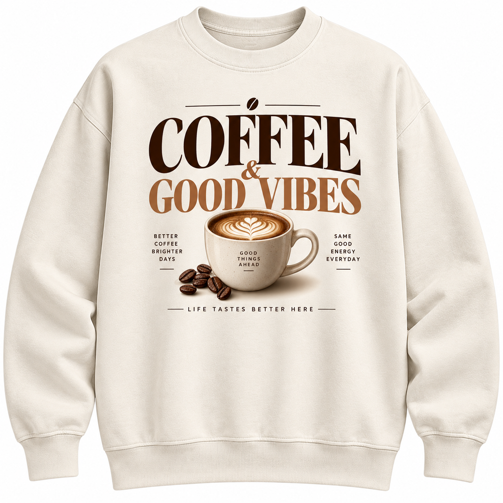 Coffee & Good Vibes Premium Crewneck