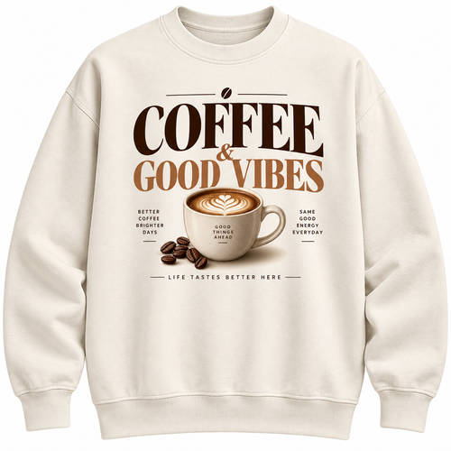 Coffee & Good Vibes Premium Crewneck