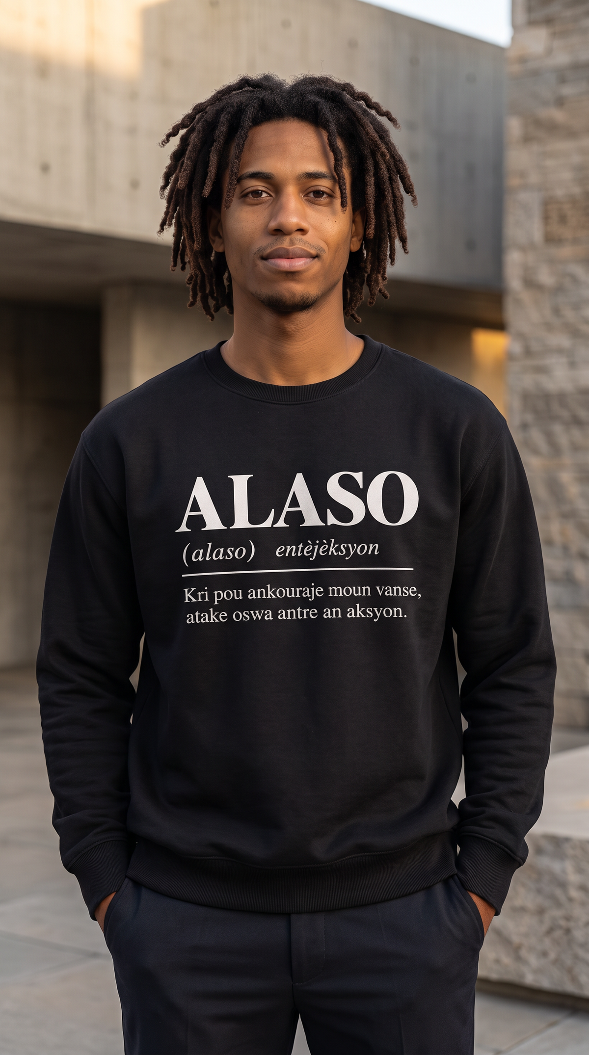 ALASO — Haitian Creole Definition Gen Z Crewneck Sweatshirt