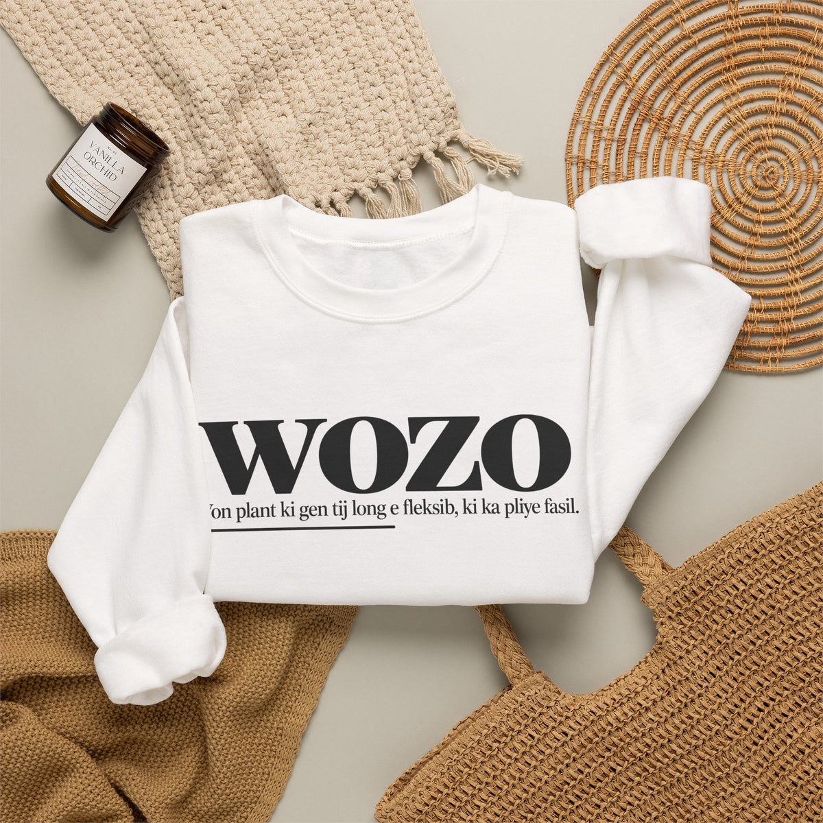 WOZO Haitian Creole Definition Gen Z Crewneck Sweatshirt