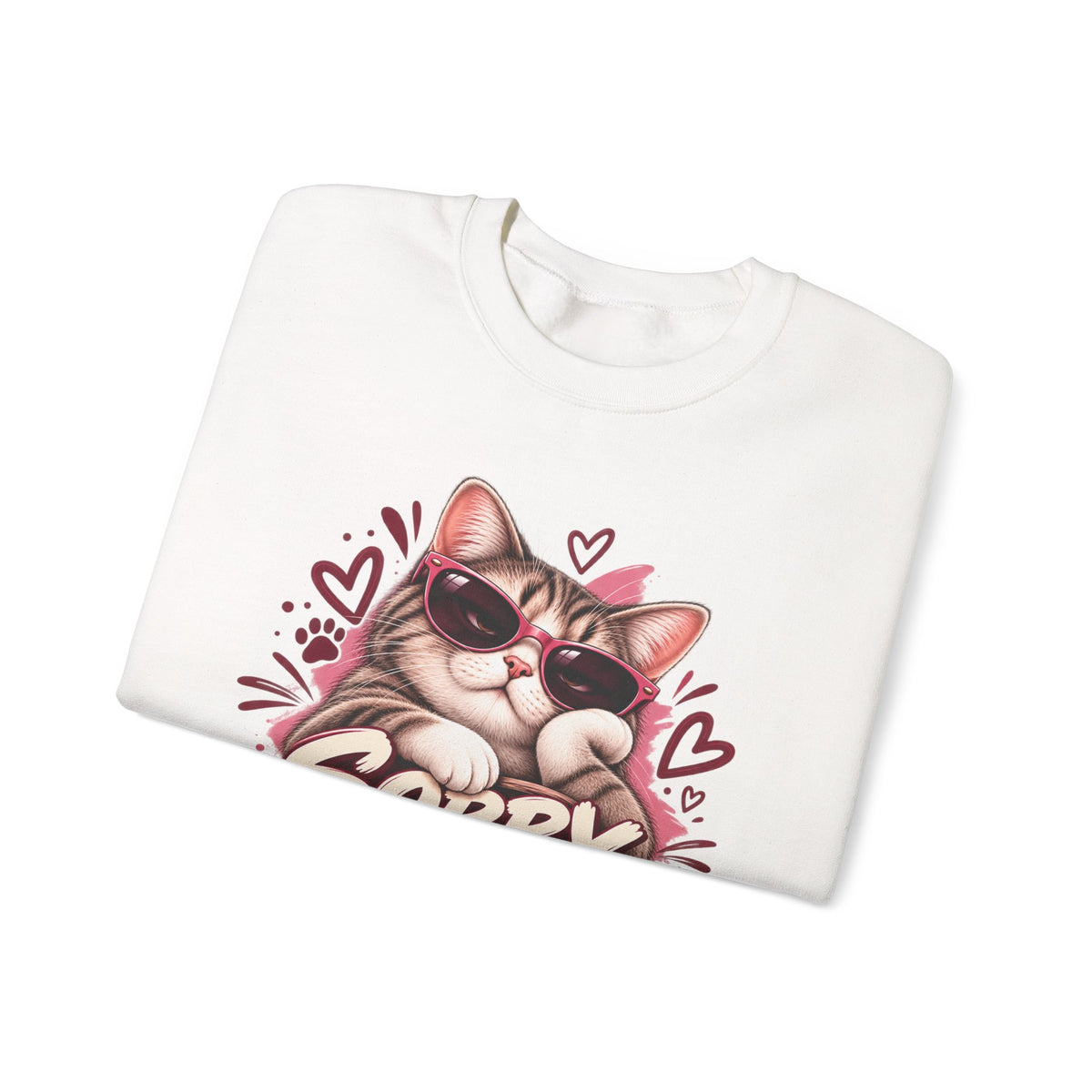 Sorry, My Cat Said No — Funny Cat Lover Crewneck Sweatshirt