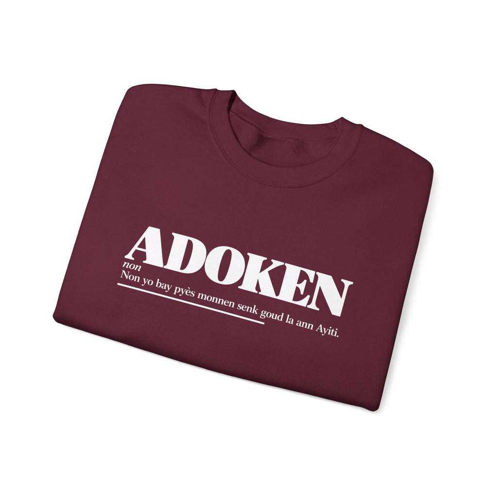 ADOKEN Haitian Creole Definition Gen Z Crewneck Sweatshirt