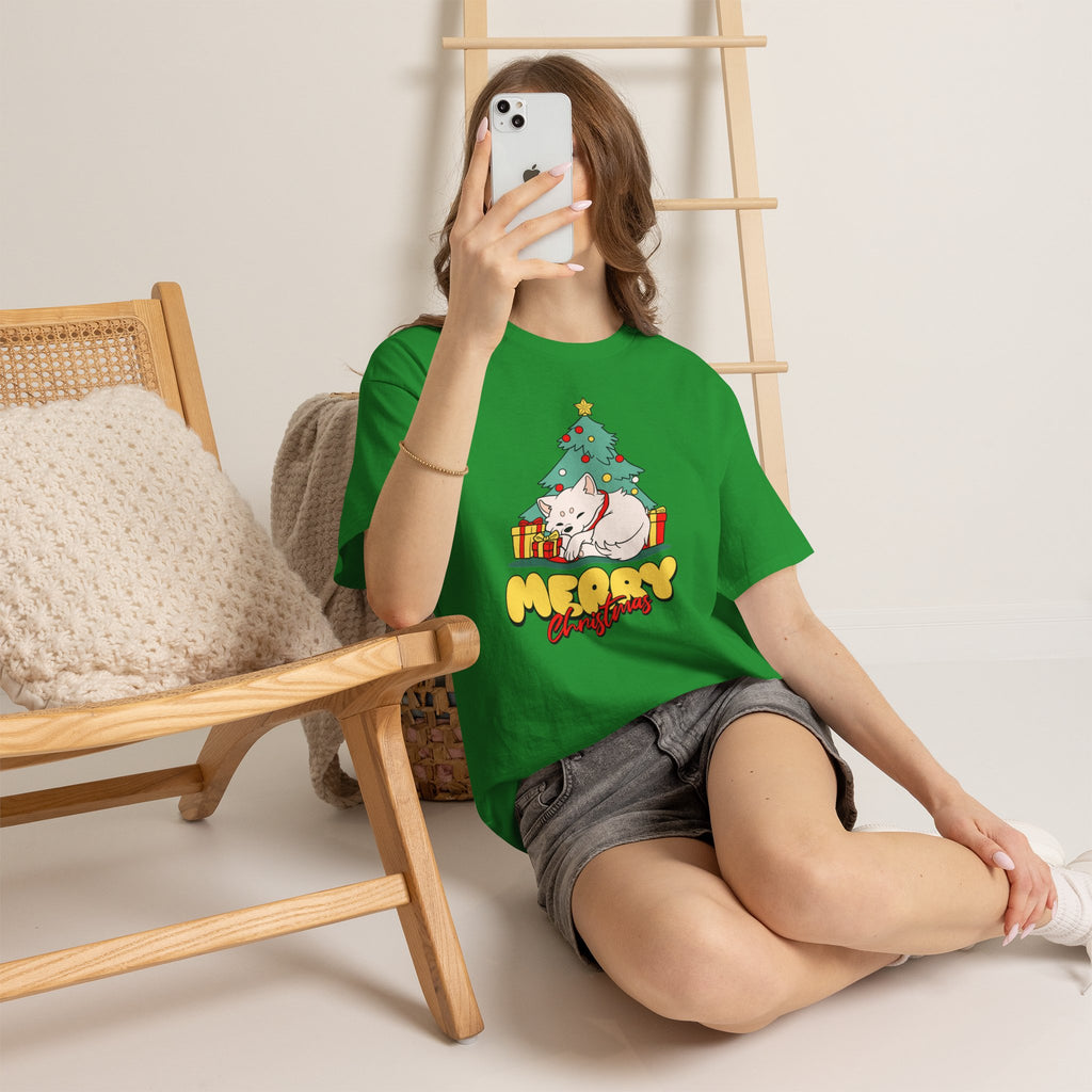 Cute Christmas Dog Shirt, Merry Christmas Puppy Tee, Dog Lover Christmas Gift, Cozy Holiday Graphic T-Shirt