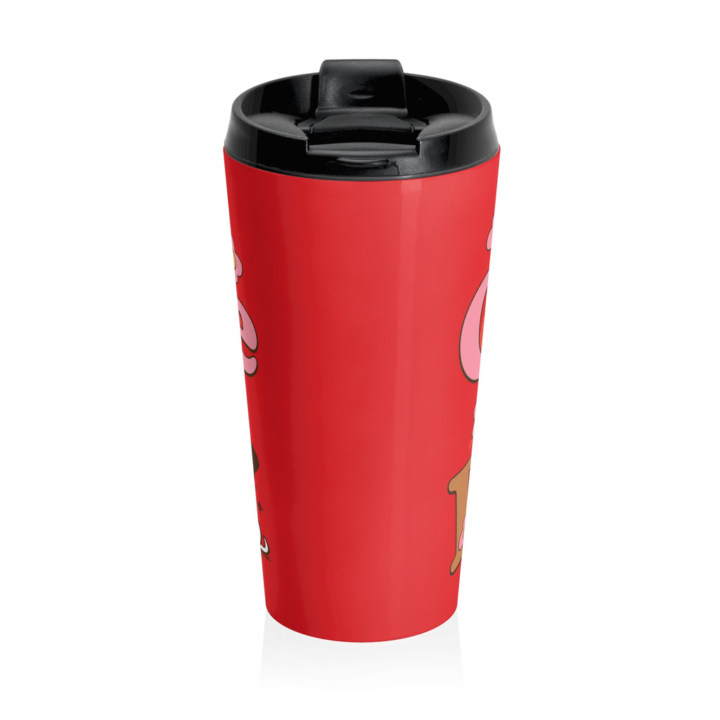 Stainless Steel Travel Mug with 'Love Coffee and Dogs' Design - Perfect Gift for Dog Lovers, Coffee Enthusiasts, and Pet Owners