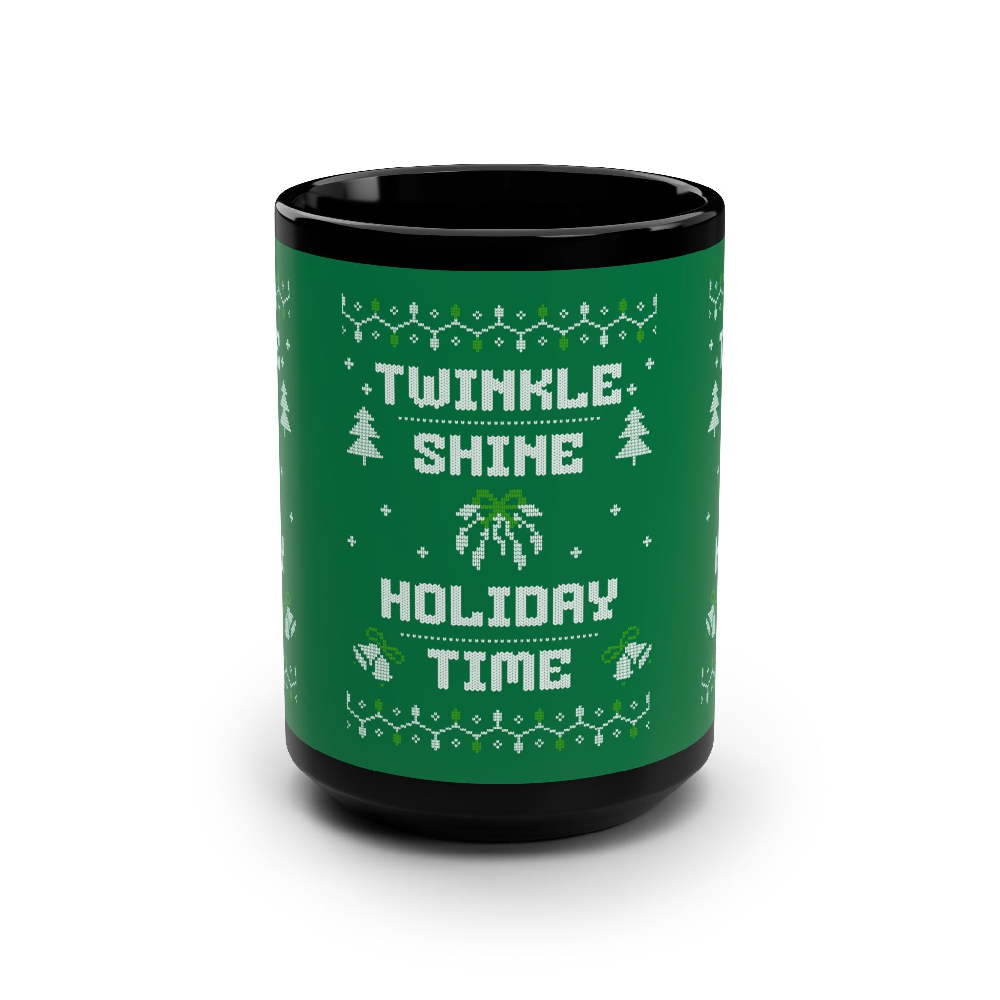 Black Christmas Mug, 15oz