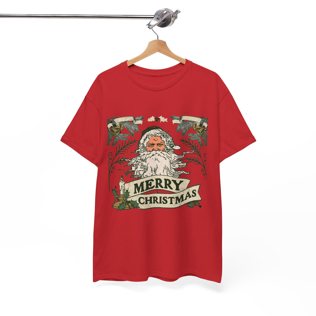 Vintage Santa Christmas Shirt, Retro Merry Christmas Tee, Old Fashioned Santa Graphic T-Shirt, Nostalgic Holiday Gift