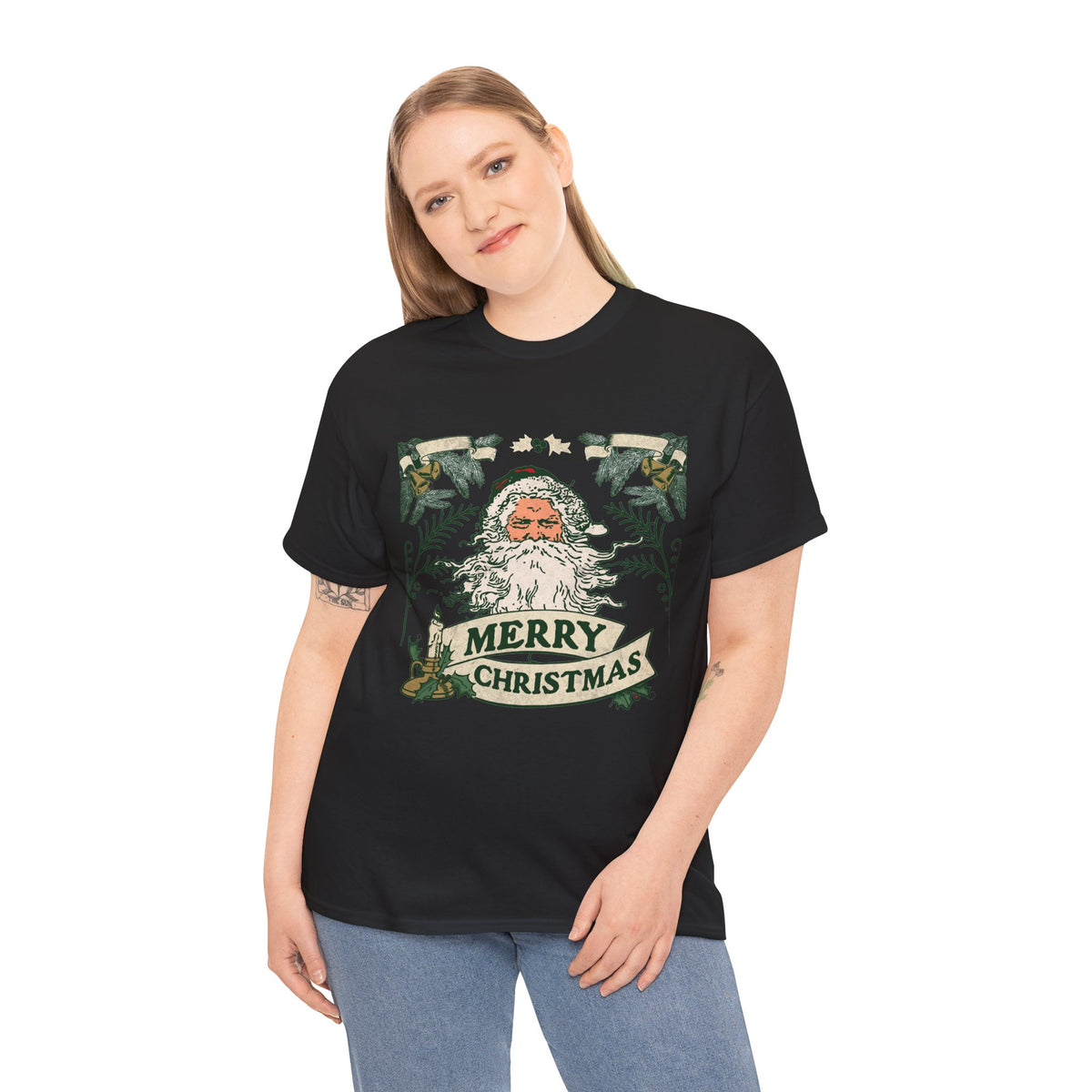 Vintage Santa Christmas Shirt, Retro Merry Christmas Tee, Old Fashioned Santa Graphic T-Shirt, Nostalgic Holiday Gift