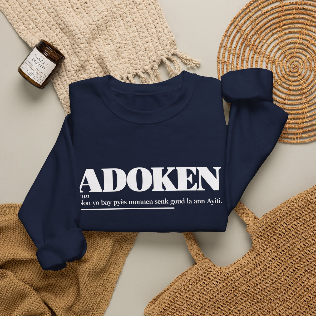 ADOKEN Haitian Creole Definition Gen Z Crewneck Sweatshirt