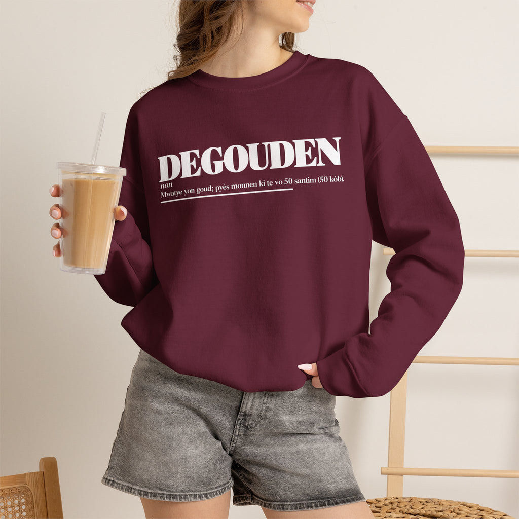 DEGOUDEN Haitian Creole Definition Gen Z Crewneck Sweatshirt