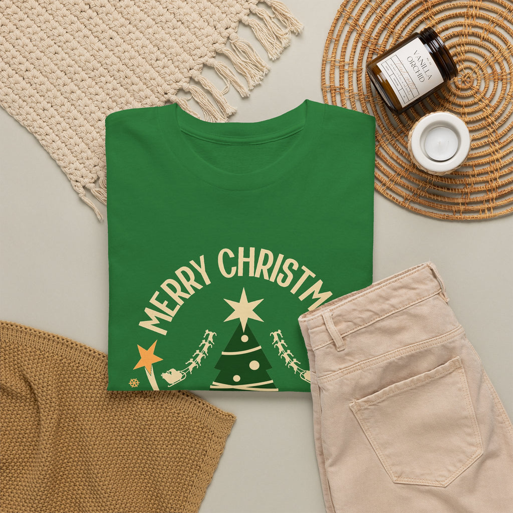 Feelin Jolly Christmas Shirt, Retro Christmas Tree Tee, Merry Christmas Graphic T-Shirt, Vintage Holiday Gift