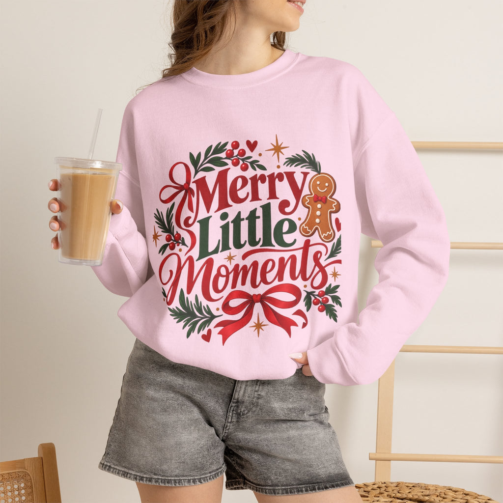 Merry Little Moments Sweatshirt, Retro Christmas Crewneck, Cute Holiday Sweater, Cozy Christmas Gift