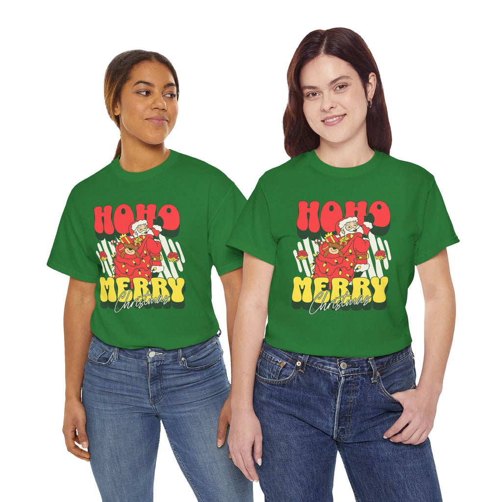 Retro Santa Christmas Shirt, Ho Ho Merry Christmas Tee, Vintage Holiday Graphic T-Shirt, Cute Santa Claus Gift