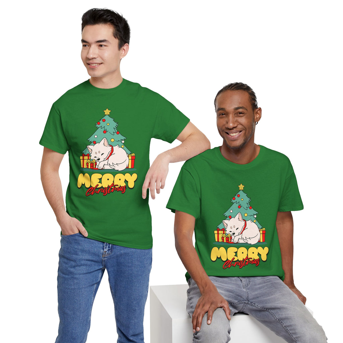Cute Christmas Dog Shirt, Merry Christmas Puppy Tee, Dog Lover Christmas Gift, Cozy Holiday Graphic T-Shirt