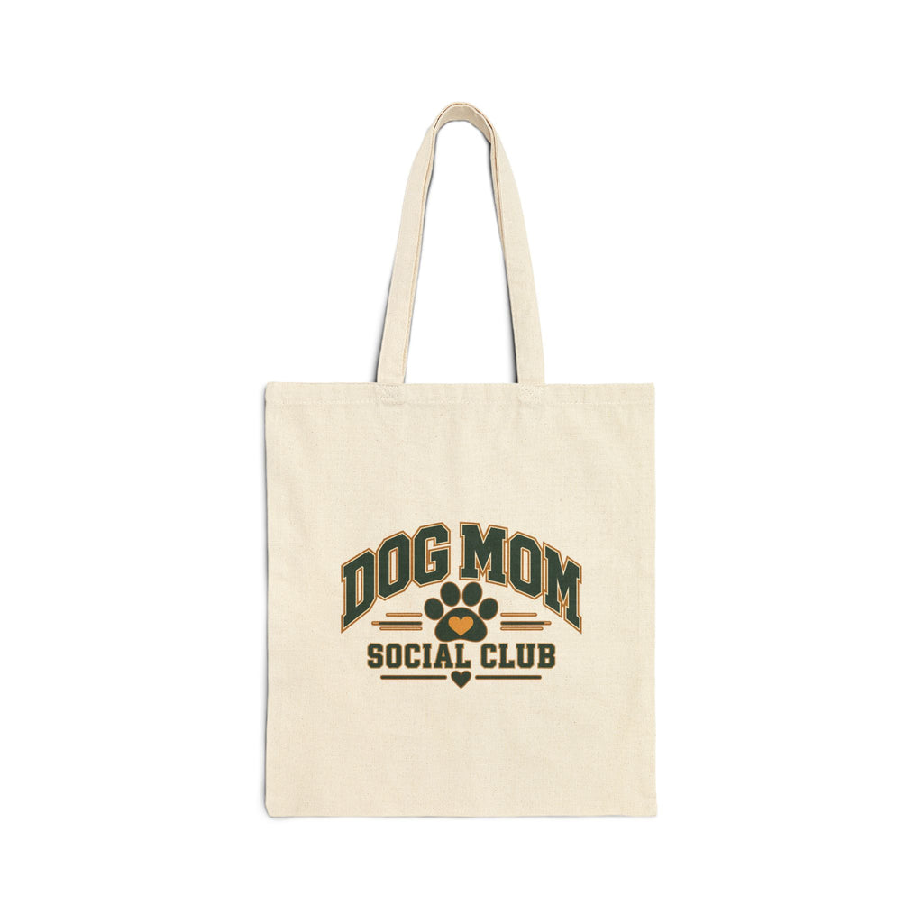 Dog Mom Social Club — Dog Lover Canvas Tote Bag