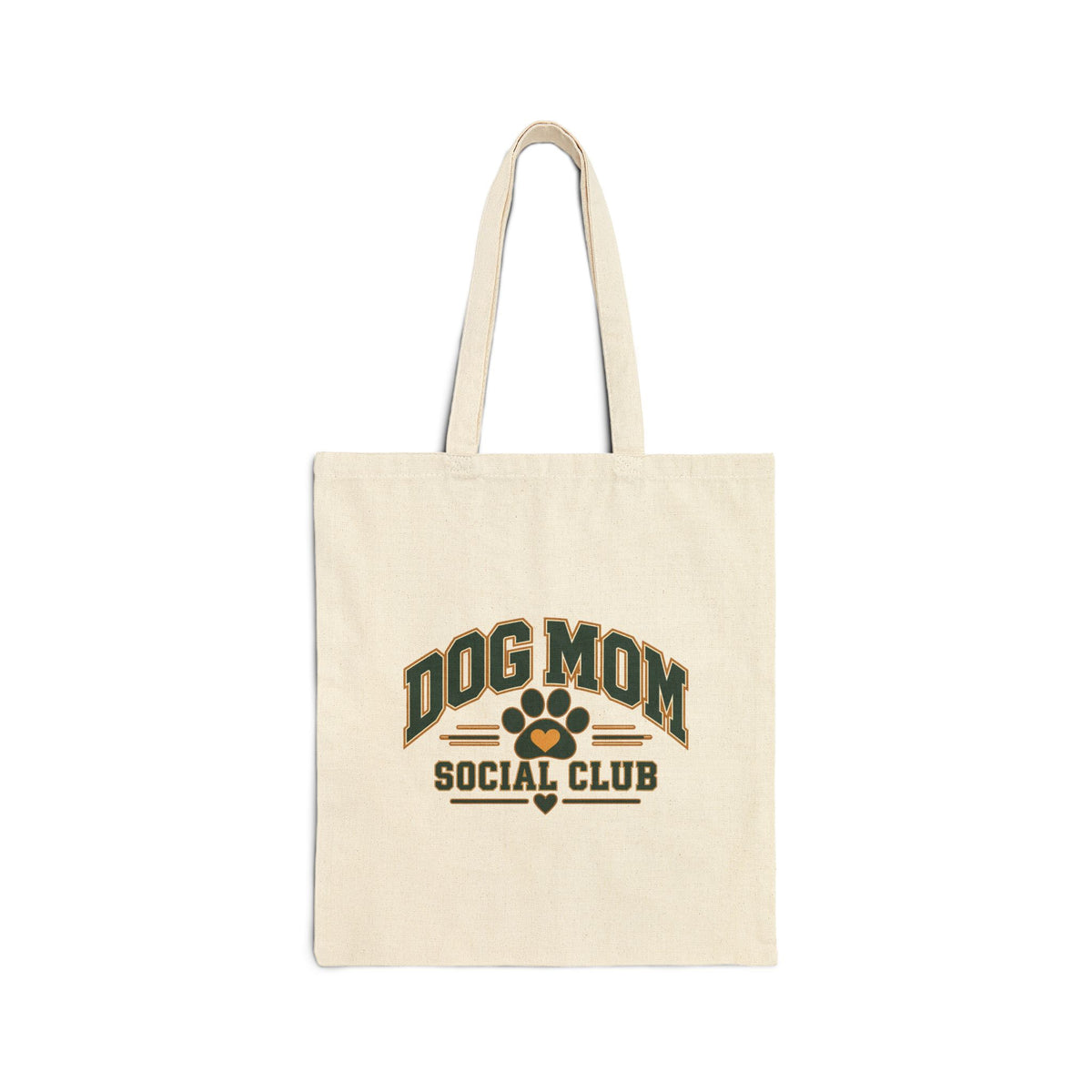 Dog Mom Social Club — Dog Lover Canvas Tote Bag