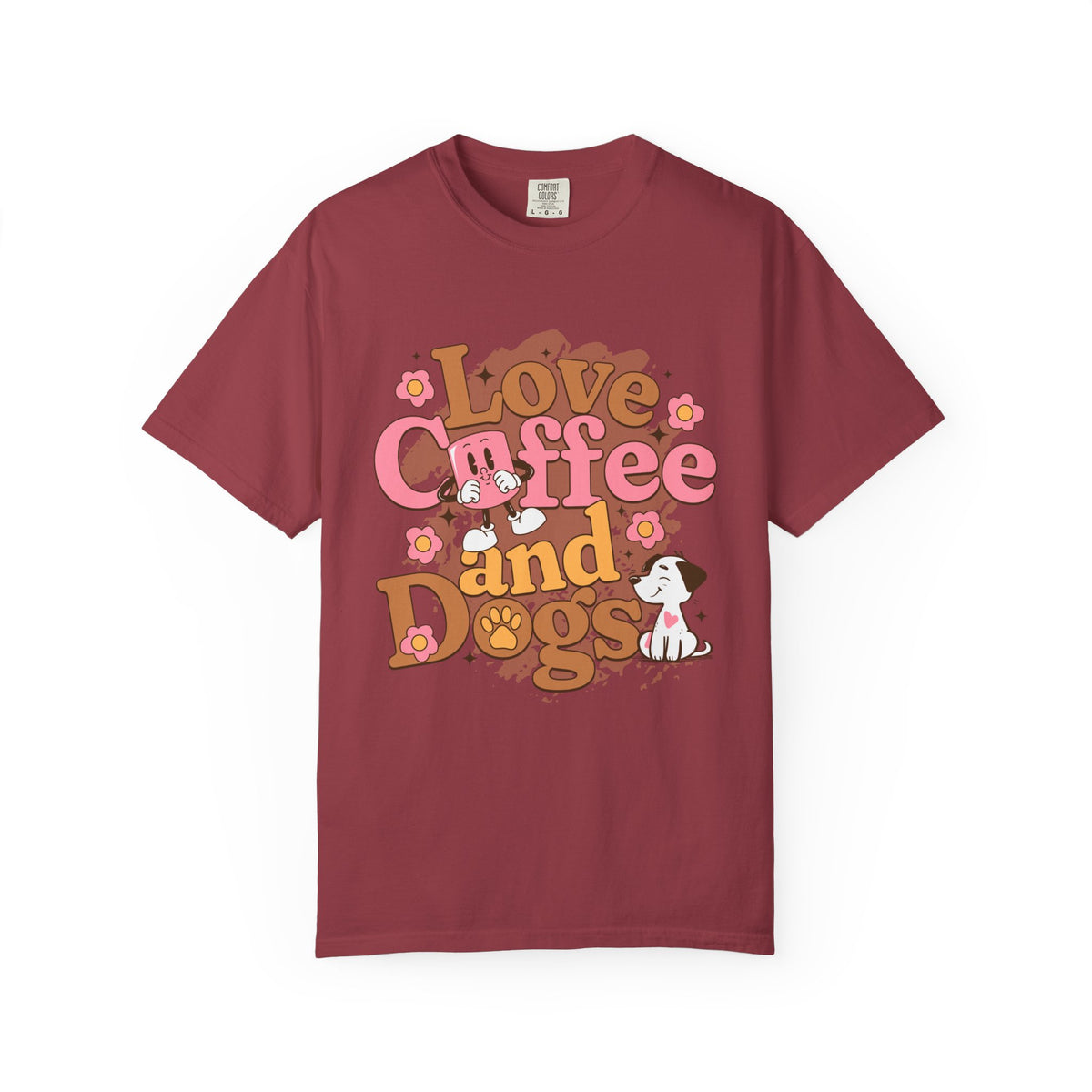 Coffee And Dog Lover's Unisex Sonhco T-shirt - Time For Coffee Keep Chilling and Relaxing