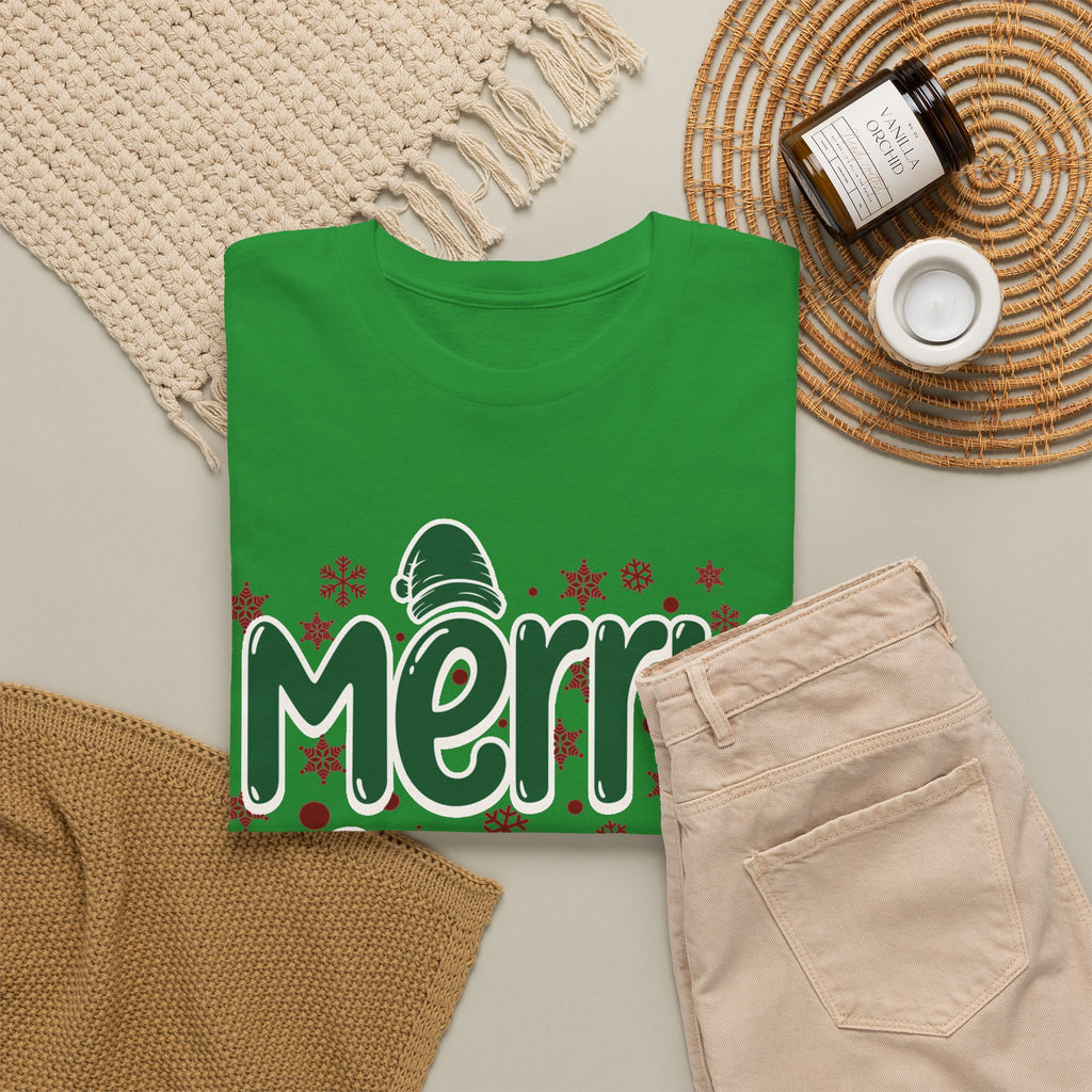Merry and Bright Christmas Shirt, Retro Holiday Graphic Tee, Vintage Christmas T-Shirt, Festive Xmas Gift