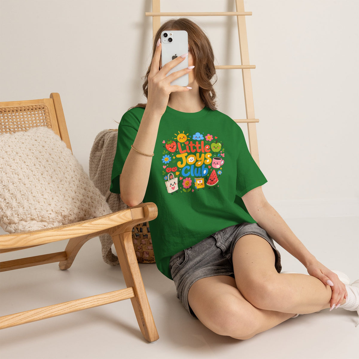 Little Joys Club Shirt, Cute Graphic Tee, Whimsical Floral T-Shirt, Cherry Lemon Shirt, Girly Gift