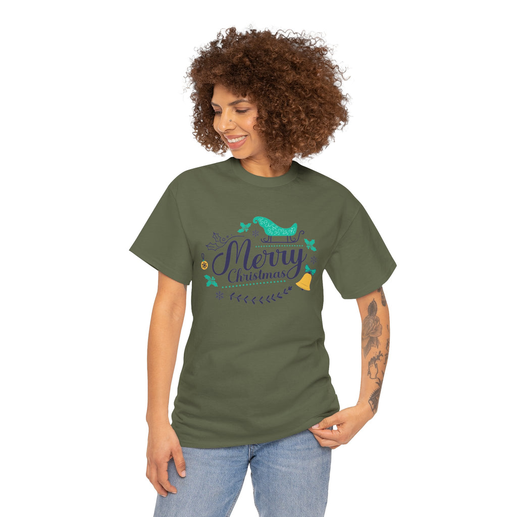 Merry Christmas Shirt, Elegant Holiday Graphic Tee, Festive Christmas Typography T-Shirt, Cute Winter Holiday Gift