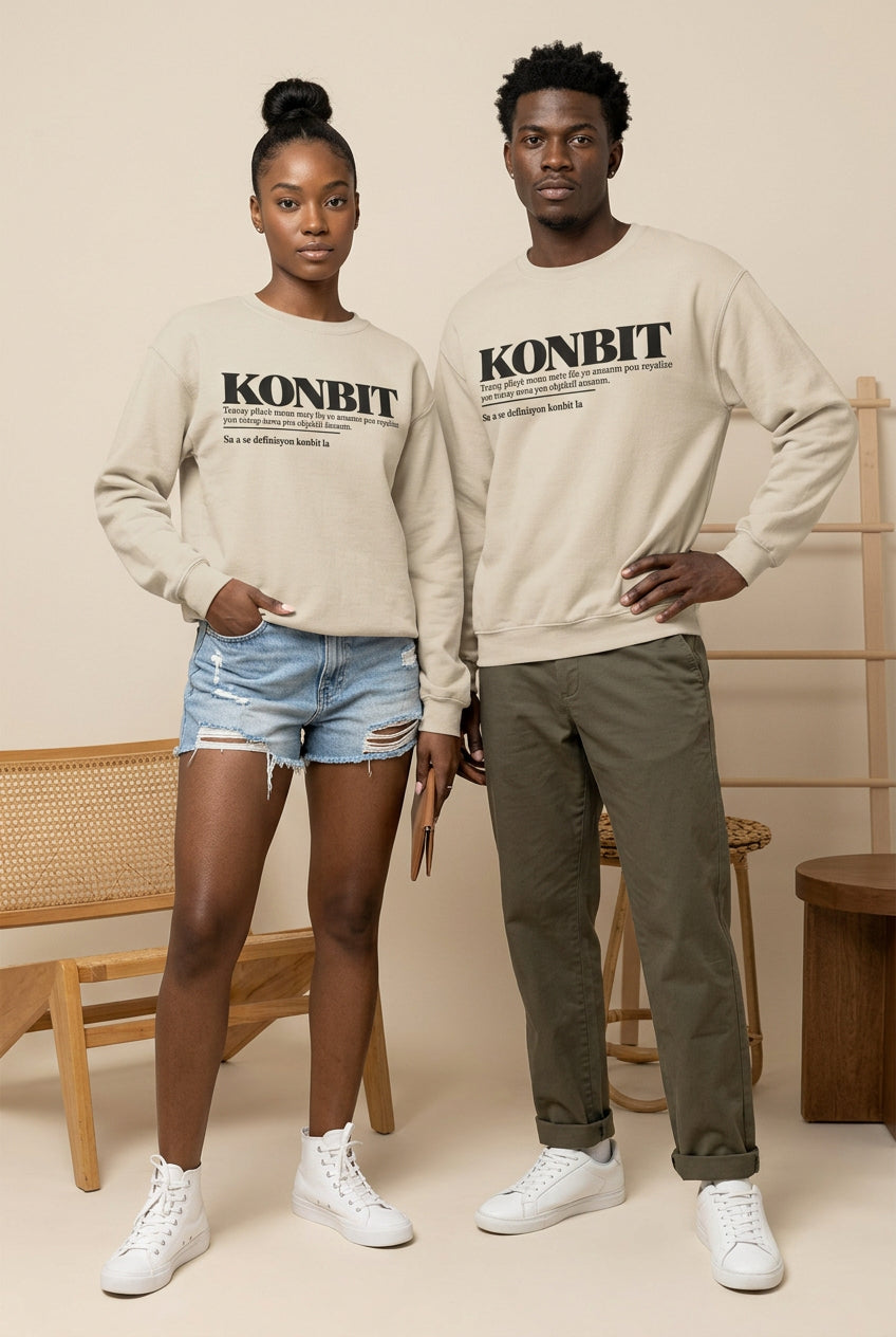 KONBIT Haitian Creole Definition Gen Z Crewneck Sweatshirt