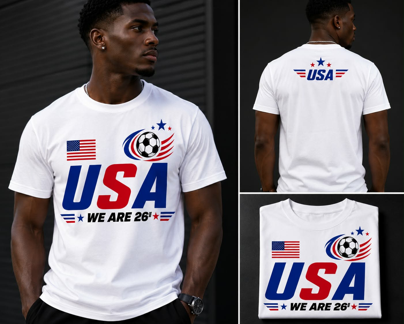 USA We Are 26™ Football Nation Premium T-Shirt (Copy)
