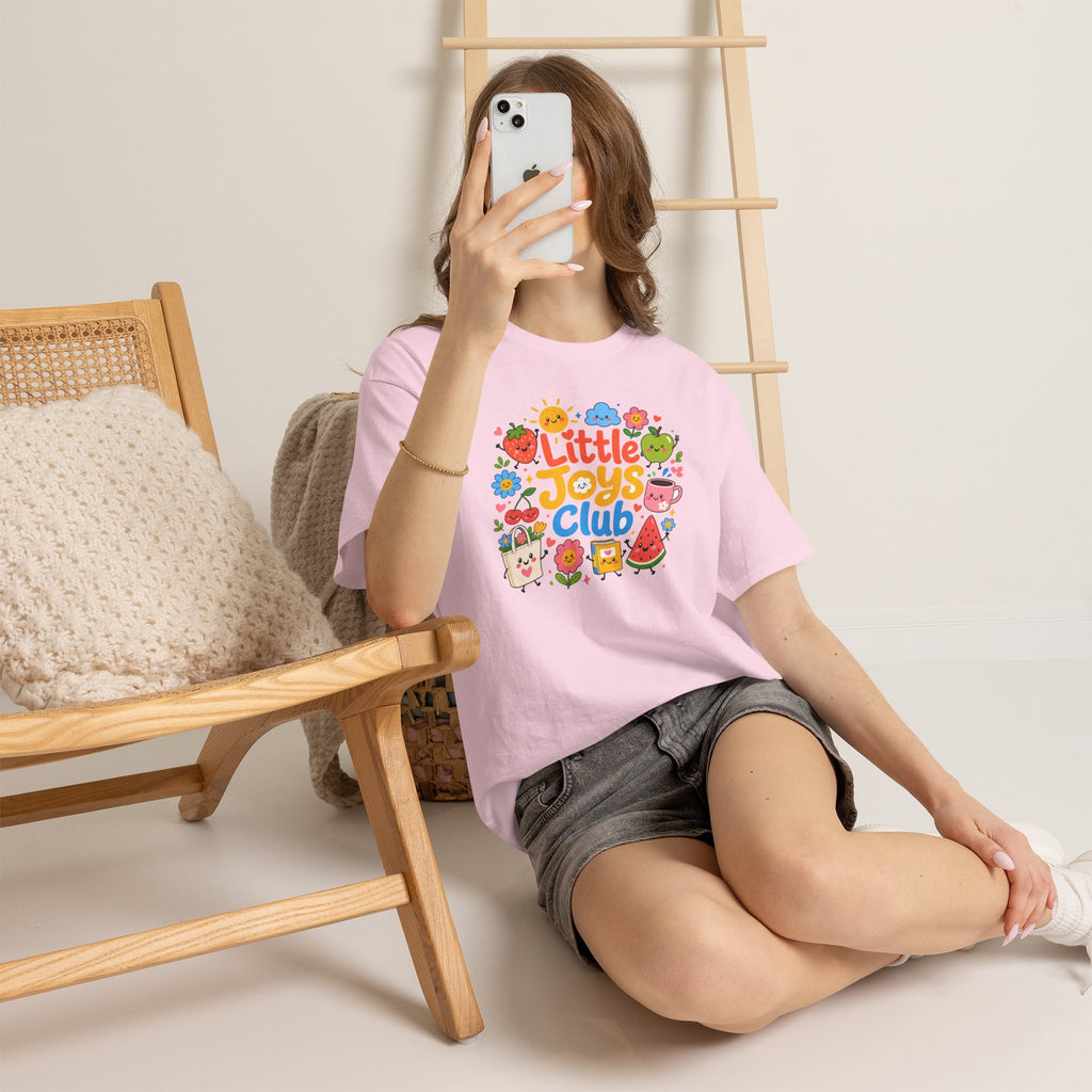 Little Joys Club Shirt, Cute Graphic Tee, Whimsical Floral T-Shirt, Cherry Lemon Shirt, Girly Gift