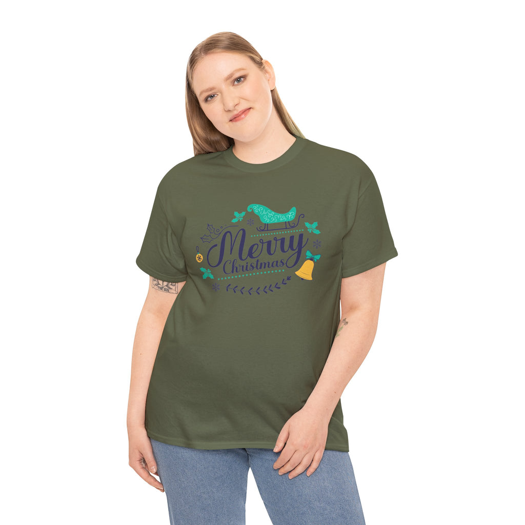 Merry Christmas Shirt, Elegant Holiday Graphic Tee, Festive Christmas Typography T-Shirt, Cute Winter Holiday Gift
