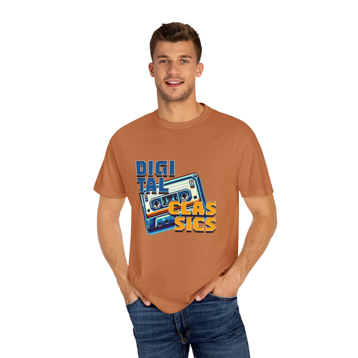 Digital Classics Retro Design Unisex Garment-Dyed T-Shirt