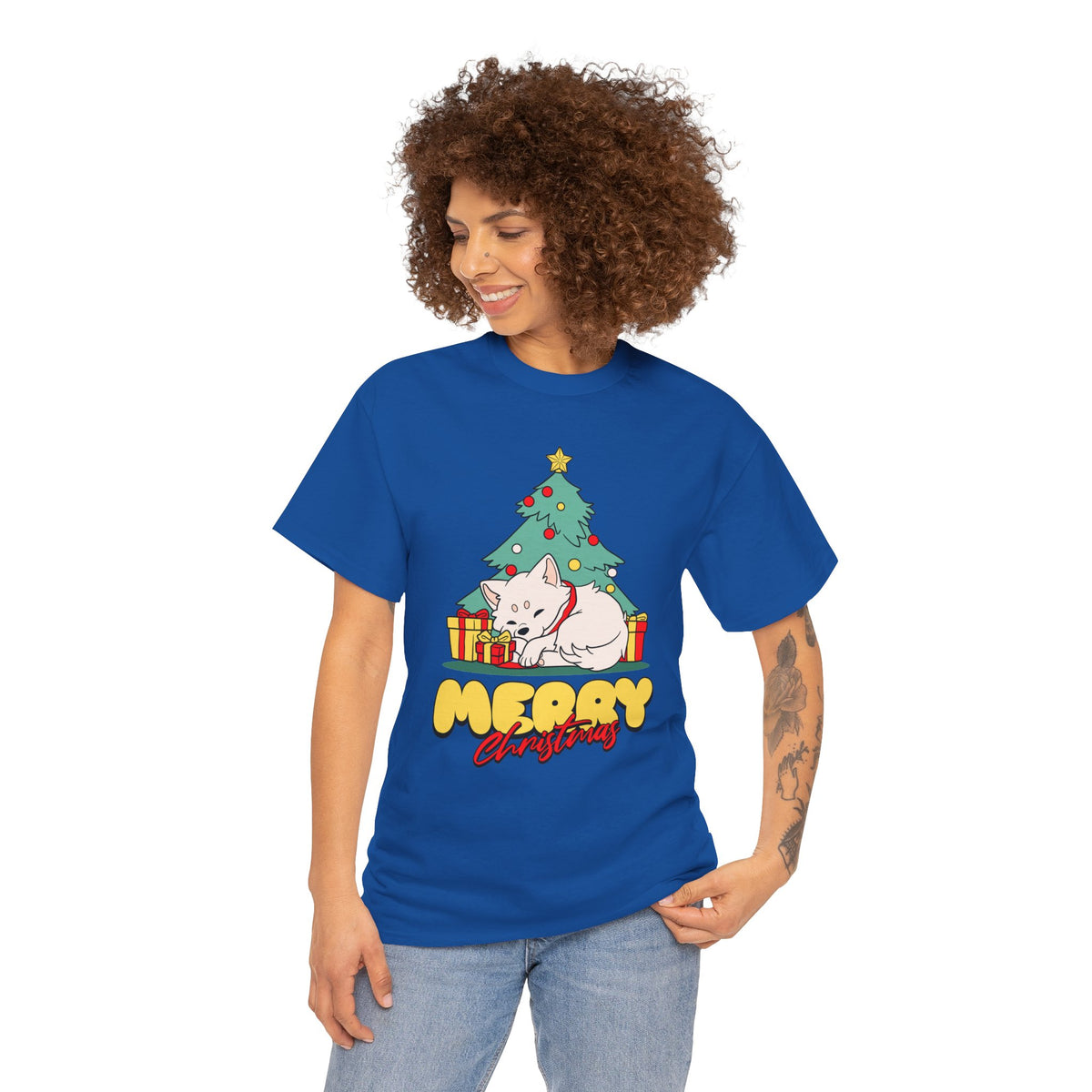 Cute Christmas Dog Shirt, Merry Christmas Puppy Tee, Dog Lover Christmas Gift, Cozy Holiday Graphic T-Shirt