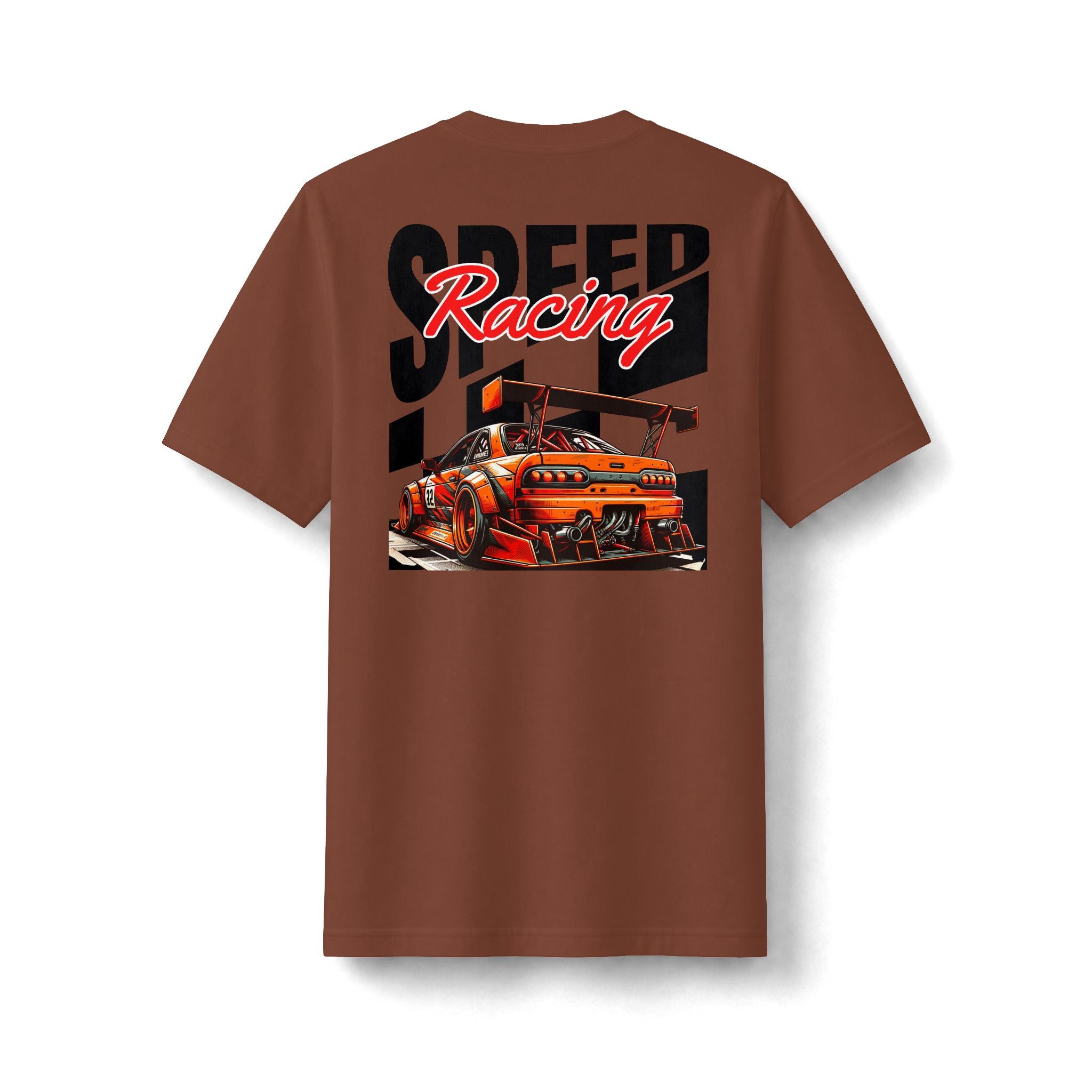 Racing Speed Graphic Tee — Vintage Drift Car Short-Sleeve Shirt