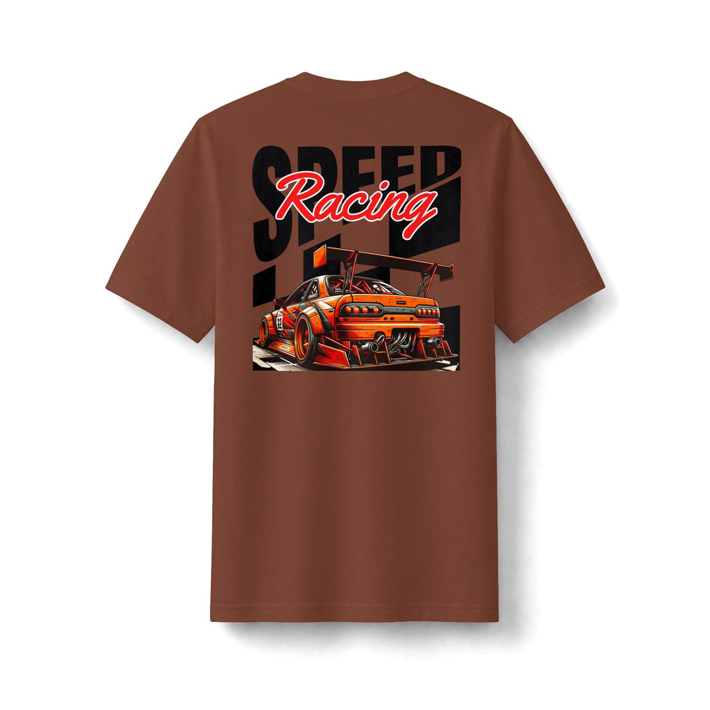 Racing Speed Graphic Tee — Vintage Drift Car Short-Sleeve Shirt