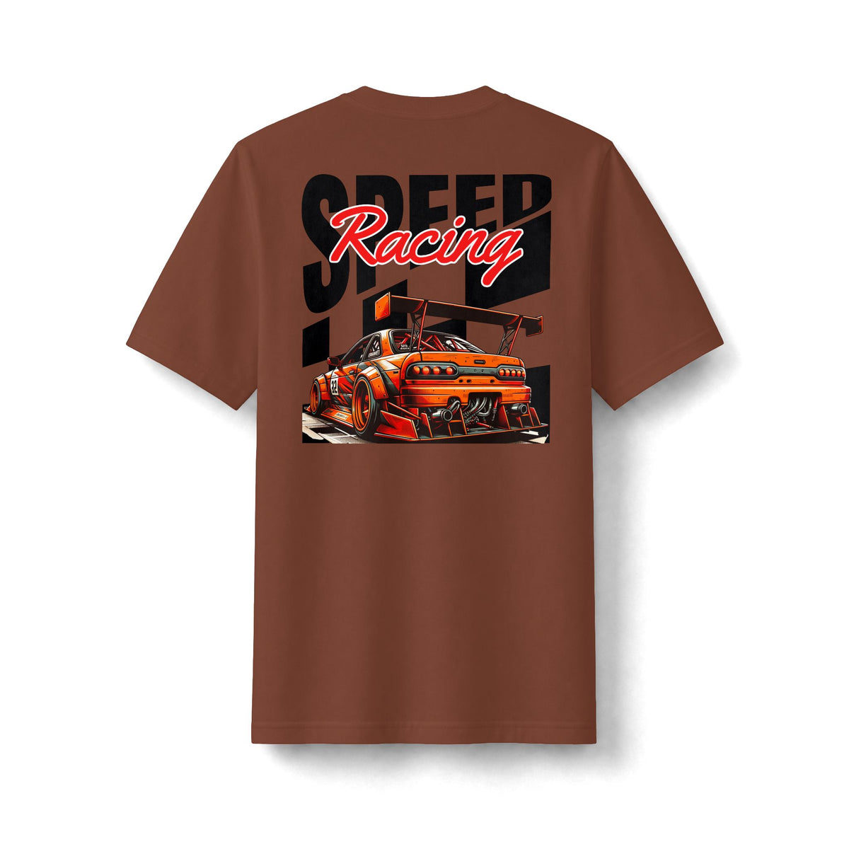 Racing Speed Graphic Tee — Vintage Drift Car Short-Sleeve Shirt