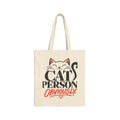 Cat Person. Obviously. — Funny Cat Lover Canvas Tote Bag