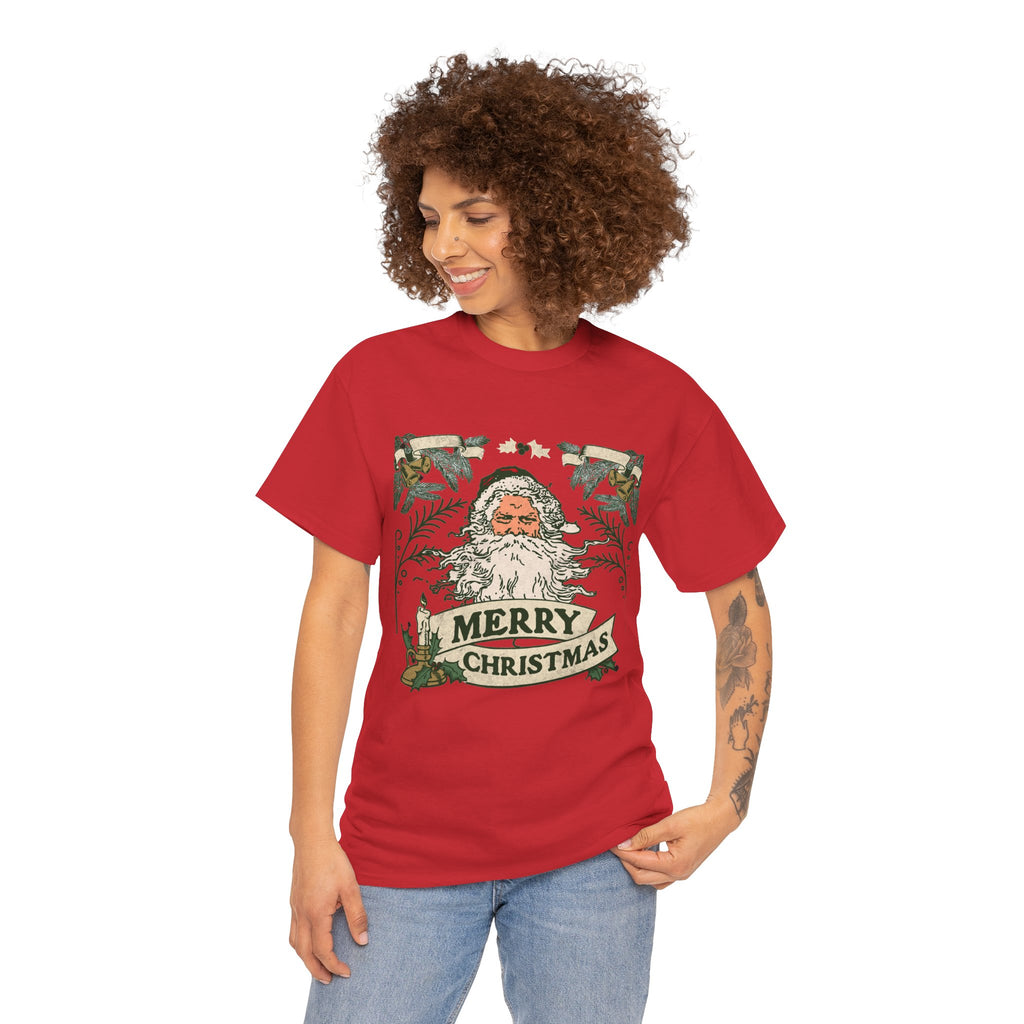 Vintage Santa Christmas Shirt, Retro Merry Christmas Tee, Old Fashioned Santa Graphic T-Shirt, Nostalgic Holiday Gift